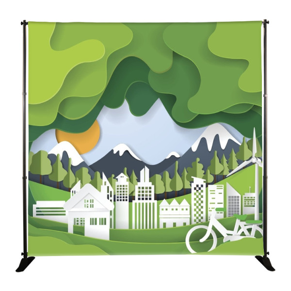 high quality photoshoot green stand screen photography step and repeat display photo booth backdrop