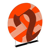 Expomax Drop shipping Custom Design Portable Aluminum Tubes Wedding Party Backdrop Design Logo Round Backdrop Banner Stand
