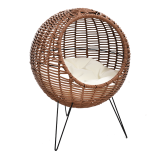 Artical Rattan Kitty Elevated Furniture Chair Elegance Modern Raised Cat Bed