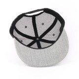wholesale 6 Panel plain flat brim acrylic fabric and wool trucker hat