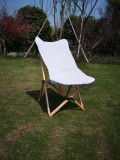 Outdoor Stacking Deck Canvas wood Folding Sling Patio Chair