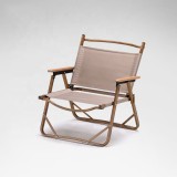 Outdoor Folding Armchair Wood Grain Folding Chair Lightweight wooden Portable Fishing Chair with armrest
