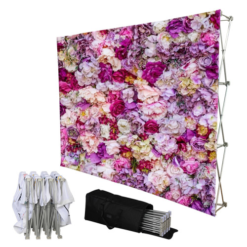 Portable  display 3x3 aluminum pop up exhibits pop up frame portable aluminum exhibition showcase pillow case straight backdrop