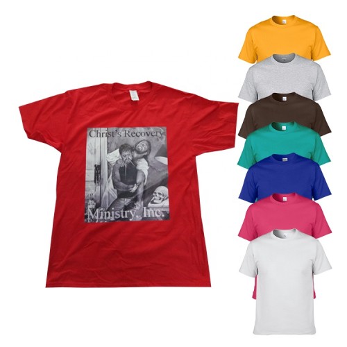 Mix Sizes Full Color Logo Plus Size Custom Printing T Shirts