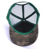 Fashion Sport 5 Panel  Embroidery Camo Trucker Mesh Cap