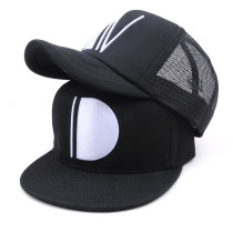 Design high quality  white embroidery black foam mesh trucker cap hat bulk