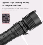 Powerful LED Flashlight USB Rechargeable Torch XHP50 Waterproof 5 Modes 18650 or 26650 Rechargeable Battery Flashlight