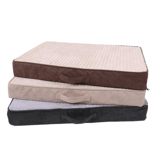 Machine Washable  Plush Memory Foam Platform Mattress Orthopedic Joint Relief  Dog Bed Mat