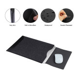 Leather and Felt Hybrid Laptop Sleeve for MacBook Pro/Air 13.3 Inches Black