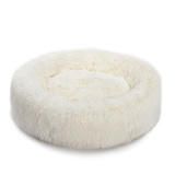 Long Faux Fur Fabric Dog Bed Pet Bed Fur Donut Cuddler Private Label Luxury Dog Bed