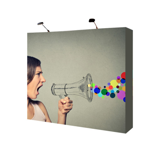 Factory sale portable back drop photo fabric pop up exhibition booth and walls 6x6 exhibition booth