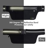 Reflective invisible waist bag sport running belt waterproof fanny pack for cell phone waist