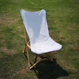 Outdoor Stacking Deck Canvas wood Folding Sling Patio Chair