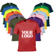 Lightweight 150GSM Cotton Screen Printing Unisex Red T Shirts With Logo Custom Logo Printed T-Shirts