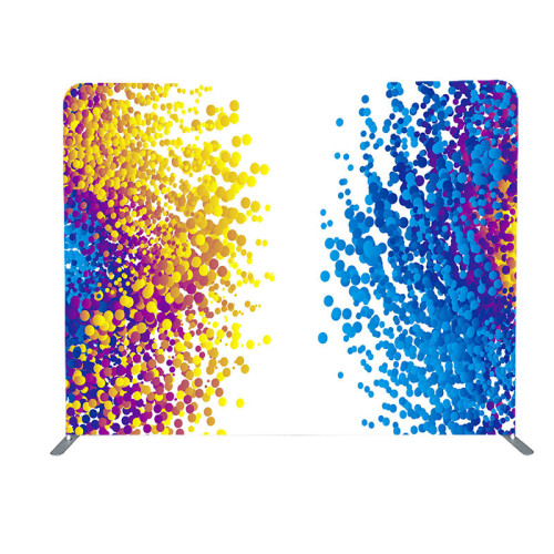 Custom printing strech fabric trade show backdrop stand for wedding events