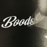 Outdoor custom transparent pvc tear off label glass transfer sticker logo
