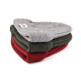 Wholesale fashion knitted grey wool beanie winter hat for men