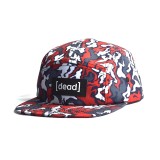 High quality polyester snapback hat blank black 5 panel cap