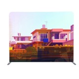 Aluminum stretch trade show exhibit fabric tension backdrop display