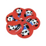 custom travel cut gummy planner sheet teddy we bear care wall PVC die cut panda bear stickers