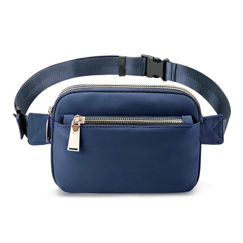 Most popular men waist bag  OEM fashion casual fanny pack black  nylon belt bag men waist bag