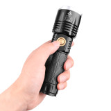 strong light flashlight telescopic focusing flashlight high-power bright concentrating long-range home XHP90 flashlight