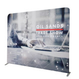 Custom aluminum curved fabric wall stage backdrop banner stand pull up backdrop