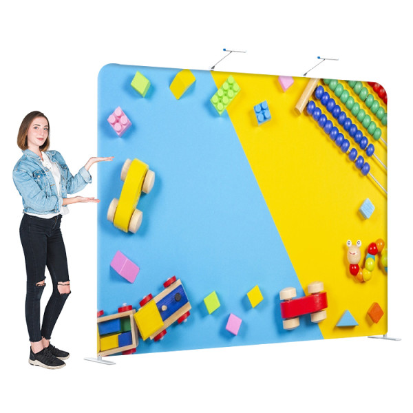 10ft free standing aluminum frame trade show exhibition tension fabric photography backdrop polyester backdrop stand