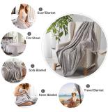 Ultra Soft Flannel Fleece Silver Grey Room/Bedroom Warm Throw Blanket
