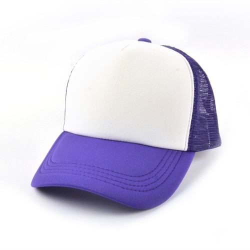 design your own 5 panels foam half mesh trucker cap hat