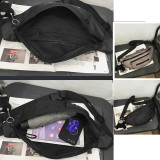 Custom logo acceptable wholesale fashion adjustable belt travel sport unisex canvas fanny pack men Messenger Bag hip bag