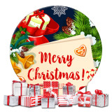 Christmas circle backdrop stand portable easy folding custom size free artwork printing display