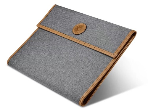 13 Inch Soft Felt Laptop Sleeve  For Ipad  Pro,With Buckle Storage Bag,Gray
