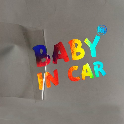 custom waterproof decorative rainbow car colour sticker cut out designs