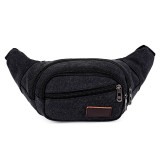 Factory Direct Selling Canvas Water-resistant Multi-layer Waist Bag Outside Portable Large Capacity Fanny Pack