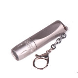 Aluminum flashlight head rotary switch LED strong light mini Keychain Flashlight