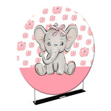 Expomax Drop shipping Custom Design Portable Aluminum Tubes Wedding Party Backdrop Design Logo Round Backdrop Banner Stand