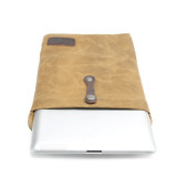 New batik fabric + genuine leather laptop case sleeve bag for 13 inch