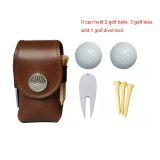 High Quality Leather Mini Pocket Golf Pouch Bag
