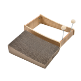 Corrugated Paper Pet Kitty Scratching Board Multifunctional Cat Furniture With Spring Ball