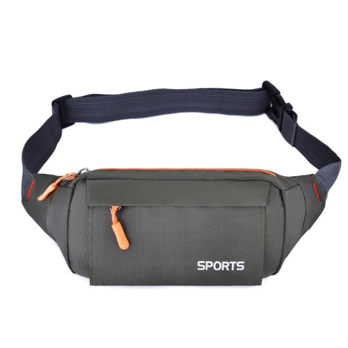 Custom logo acceptable wholesale fashion adjustable belt travel sport unisex canvas fanny pack waist bag