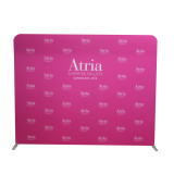 Portable aluminum advertising display equipment trades show 20 ft straight fabric display wall