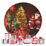 Christmas circle backdrop stand portable easy folding custom size free artwork printing display