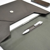 13 Inch Waterproof Pu Leather Laptop Sleeve For Macbook Air With Pen Slot And Zipper Pocket For Mouse Charge