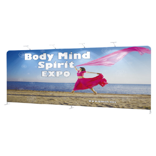 10ft straight trade show stand aluminum collapsible single-side printing fabric display backdrop wall kits