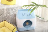 Food Shape Warm Dog Cat Bed Cozy Pet House With Hanging Toy And Soft Cushion