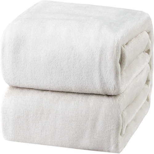 White Throw Blanket flannel throw   Fleece Blanket Lightweight Cozy Luxury Bed Blanket Microfiber