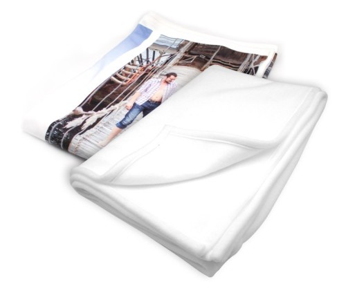 Manufacturer of Velveteen Plush Flannel White Blank Blanket for Heat press/Sublimation/Heat Transfer