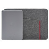 Factory Price High Quality 13.3 Inch  Felt Laptop Bag For Macbook Pro With Pocket Outside For Charger&Mouse On Work &Gray