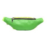 custom logo newspaper print PU bum sports running waterproof fanny pack belt sling crossbody waist bag